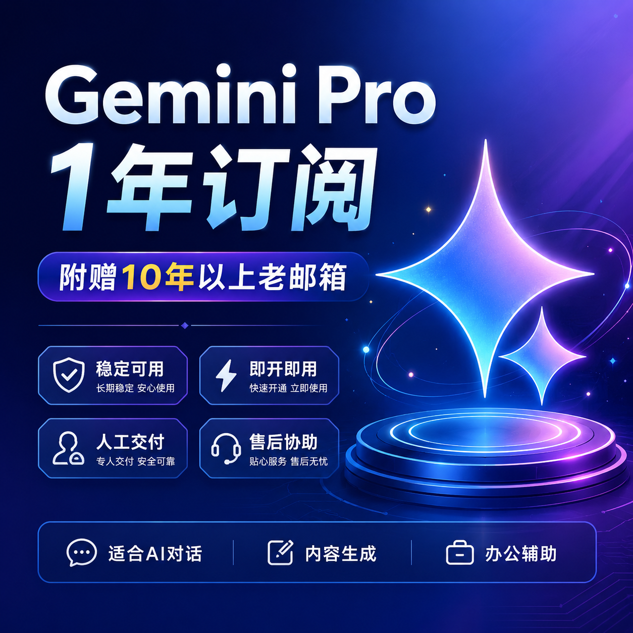 Gemini Pro 一年订阅账号｜账号是2006-2010年